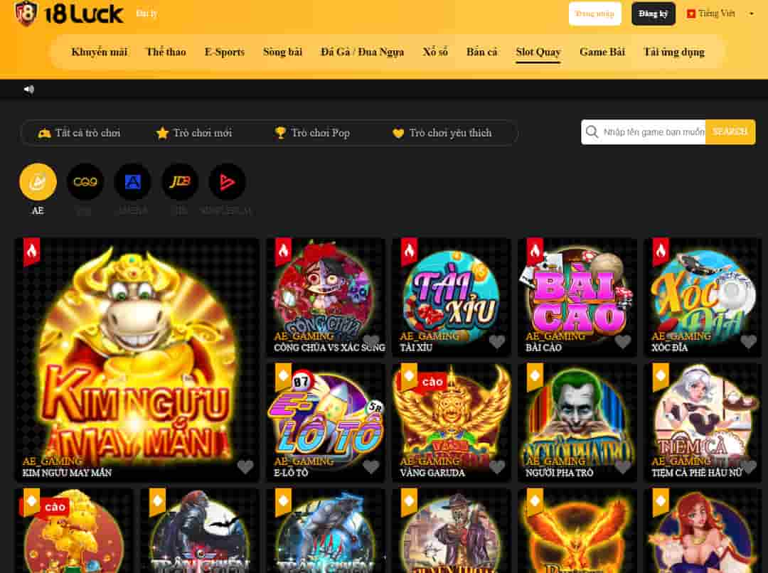 Cổng game đổi thưởng hấp dẫn 18luck